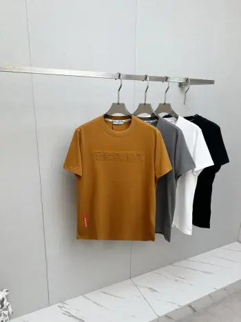 Latest short-sleeve round-neck T-shirt Replica Prada Tshirts and Polos