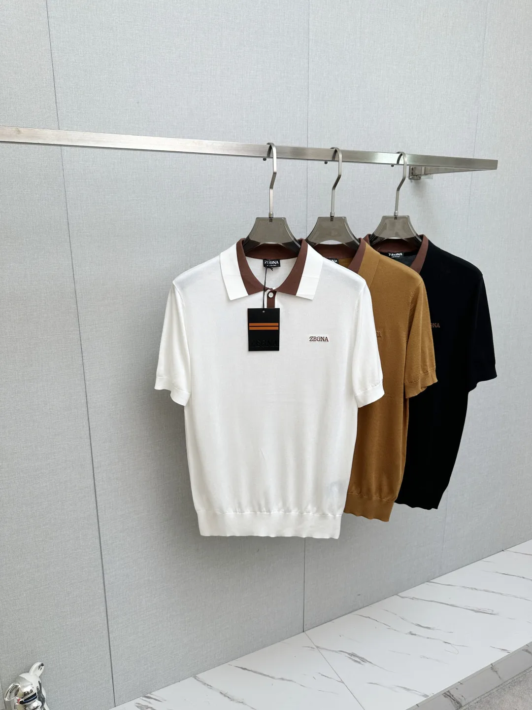 Zegna Men s Polo Shirt with Collar and Short Sleeves