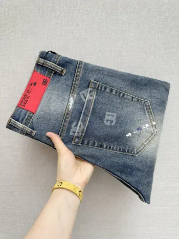 Letter Pattern Washed Denim Pants Replica Dolce Gabbana Jeans