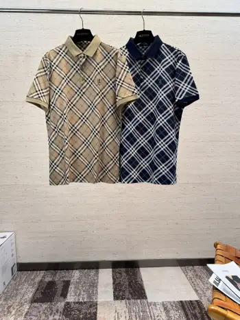 S Spring and Summer Men s Short Sleeve POLO Replica Burberry Tshirts and Polos