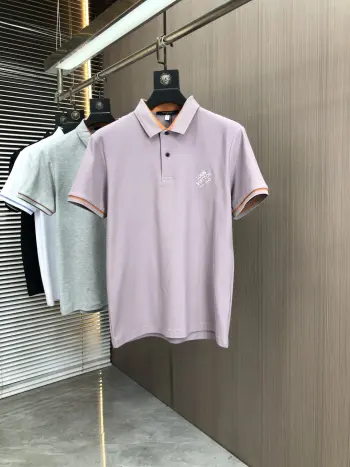 Spring and summer new men s logo short-sleeve polo shirt Replica Louis Vuitton Tshirts and Polos