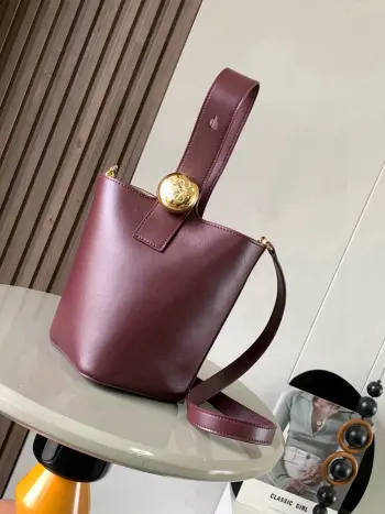 9047 Mini Soft Grain Cowhide Leather Bucket Handbag Women s Crossbody Bag Replica Loewe womens bags