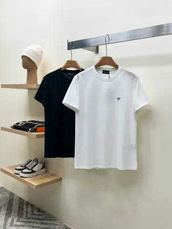 Men s Casual Short Sleeve T-Shirt Replica Armani Tshirts and Polos