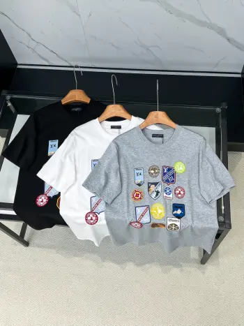 Men s Casual Short Sleeve T-Shirt Replica Louis Vuitton Tshirts and Polos