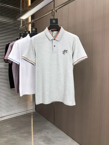 Spring and summer new men s logo short-sleeve polo shirt Replica Louis Vuitton Tshirts and Polos