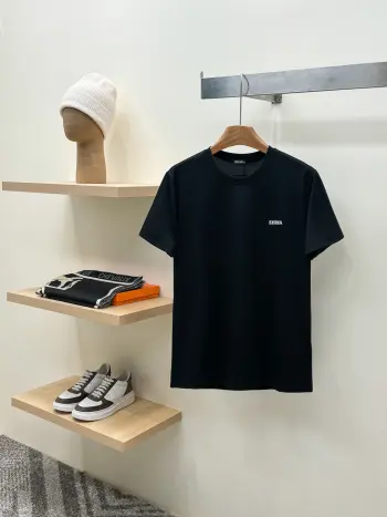 Latest short-sleeve round-neck T-shirt Replica Zegna Tshirts and Polos