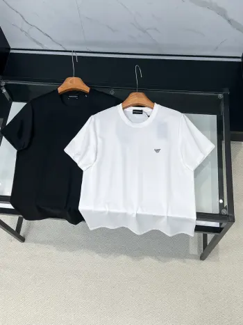 Men s Casual Short Sleeve T-Shirt Replica Armani Tshirts and Polos