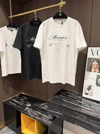 New Spring/Summer Casual Men s Round Neck Short Sleeve Replica Moncler Tshirts and Polos