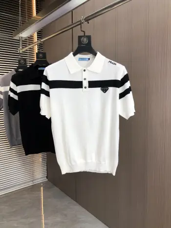 Old Maple Casual Polo Shirt with Collar Replica Prada Tshirts and Polos