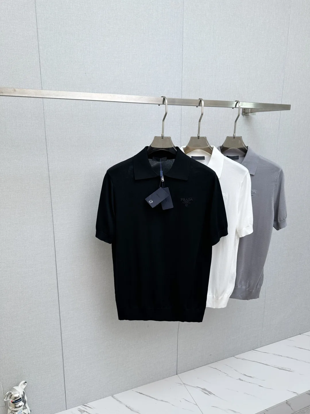 Prada Men s Polo Shirt with Collar and Short Sleeves Prada Men s Polo Shirt with Collar and Short Sleeves