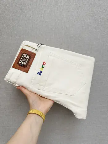 Letter pattern jeans Replica Burberry Jeans