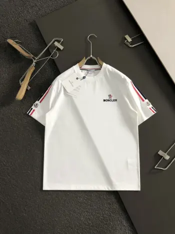 Spring and summer three-dimensional embroidered short sleeves Replica Moncler Tshirts and Polos