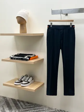 New Men s Combed Cotton Blended Casual Pants  Replica Zegna Pants and Trousers