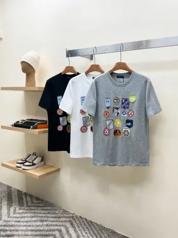 Men s Casual Short Sleeve T-Shirt Replica Louis Vuitton Tshirts and Polos