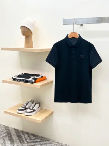 Latest men s short-sleeve polo shirt with collar Replica Loewe Tshirts and Polos