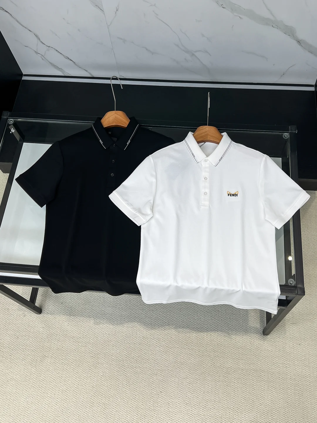 Fendi Latest men s short-sleeve polo shirt with collar Fendi Latest men s short-sleeve polo shirt with collar