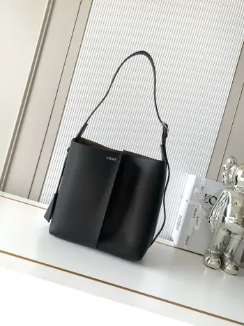 9176 Smooth Cowhide Leather Bucket Handbag Women s Shoulder Bag Replica Loewe womens bags