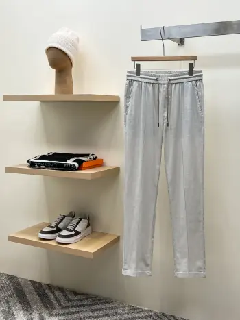 New Men s Combed Cotton Blend Casual Pants  Replica Zegna Pants and Trousers