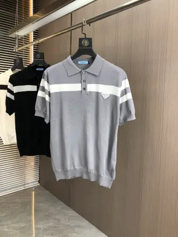 Old Maple Casual Polo Shirt with Collar Replica Prada Tshirts and Polos