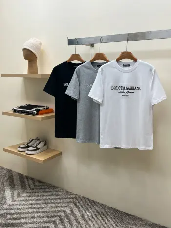 Latest short-sleeve round-neck T-shirt Replica Dolce Gabbana Tshirts and Polos