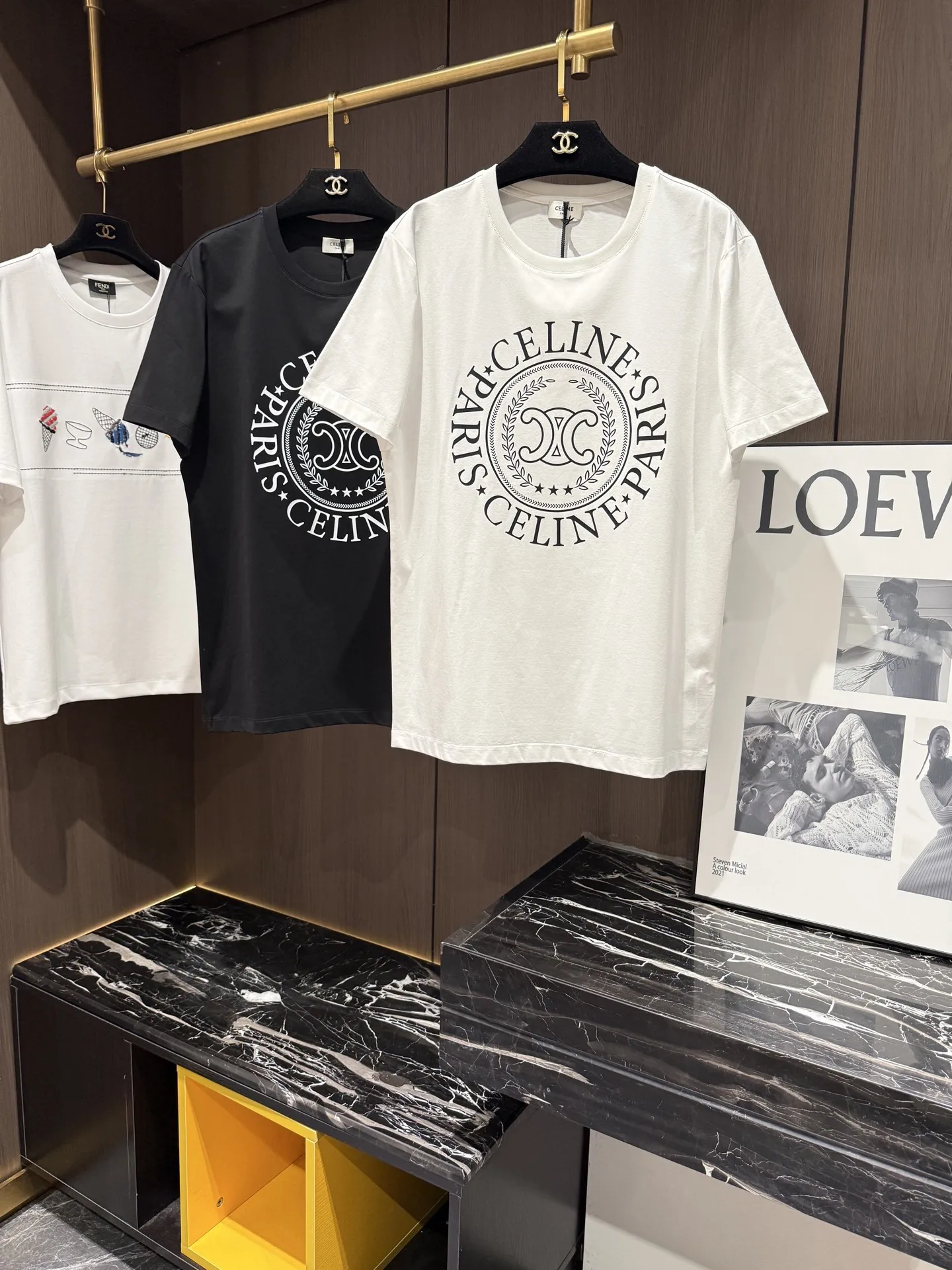 Celine New Spring/Summer Casual Men s Round Neck Short Sleeve Celine New Spring/Summer Casual Men s Round Neck Short Sleeve