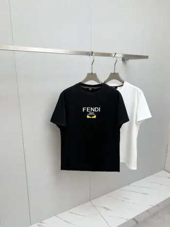 Latest short-sleeve round-neck T-shirt Replica Fendi Tshirts and Polos