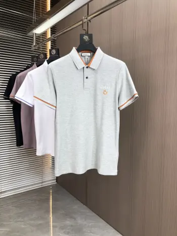 Spring and summer new men s logo short-sleeve polo shirt Replica Gucci Tshirts and Polos