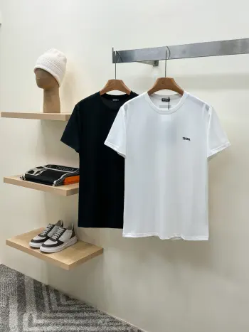 Latest short-sleeve round-neck T-shirt Replica Zegna Tshirts and Polos