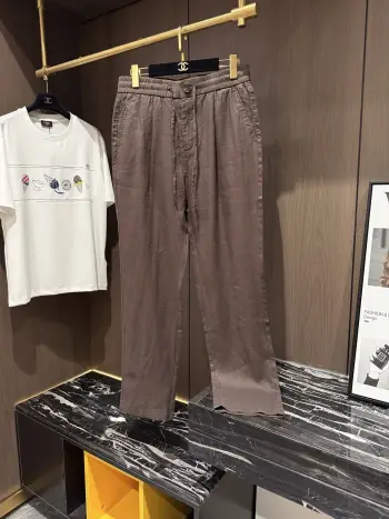Spring and summer linen casual long pants Replica Burberry Pants and Trousers