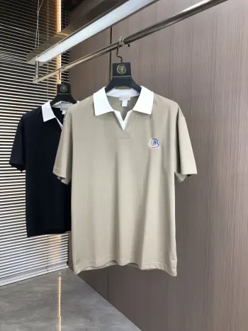 Old Maple Casual Polo Shirt with Collar Replica Moncler Tshirts and Polos