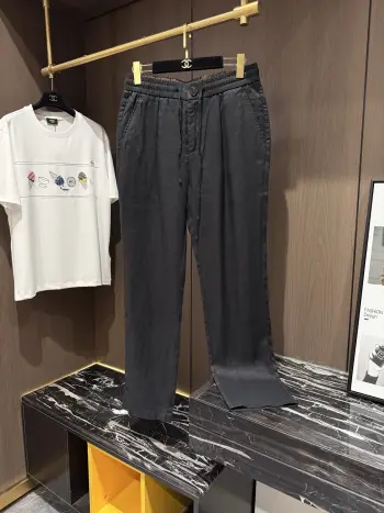 Spring and summer linen casual long pants Replica Burberry Pants and Trousers
