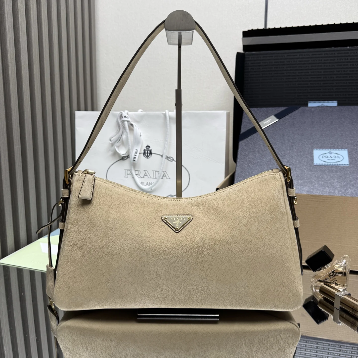Prada 1BC231 Suede Underarm Bag Women s Crossbody Bag Prada 1BC231 Suede Underarm Bag Women s Crossbody Bag