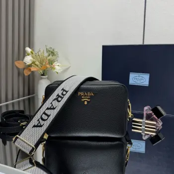 1BH082 Suede Leather Double Shoulder Strap Bag Women s Crossbody Bag Replica Prada womens bags