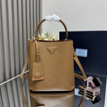 1BA212 Leather Handle Bucket Bag Women s Crossbody Bag Replica Prada womens bags