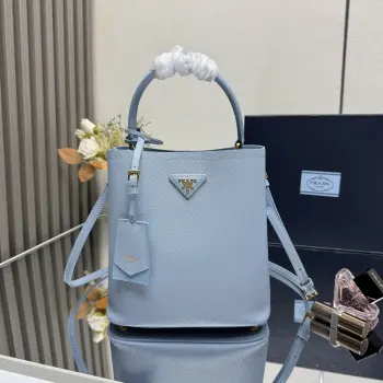 1BA212 Leather Handle Bucket Bag Women s Crossbody Bag Replica Prada womens bags