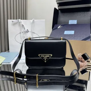1BD320 New Plain Cowhide Flight Attendant Bag Women s Crossbody Bag Replica Prada womens bags