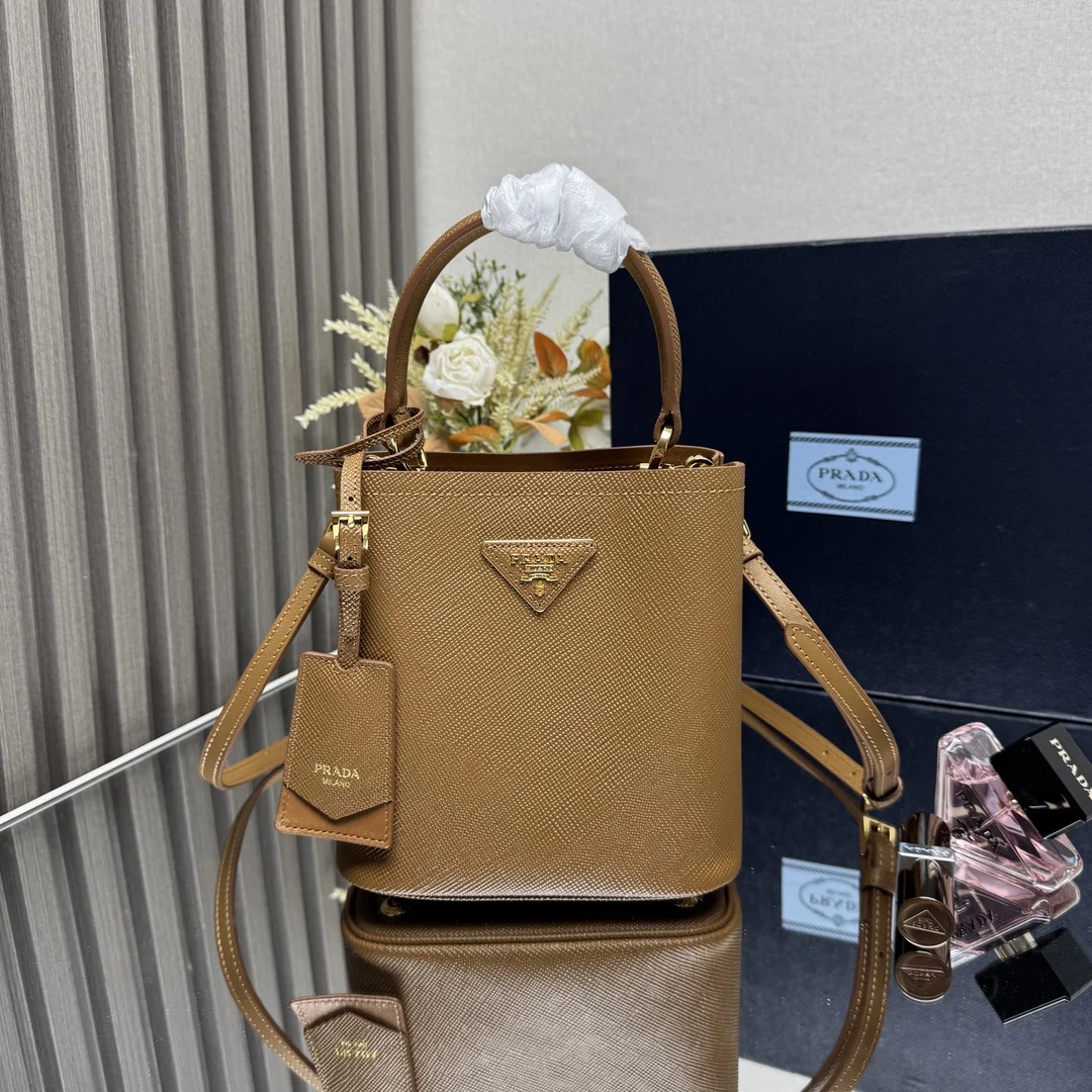 Prada 1BA217 Leather Handle Bucket Bag Women s Crossbody Bag Prada 1BA217 Leather Handle Bucket Bag Women s Crossbody Bag