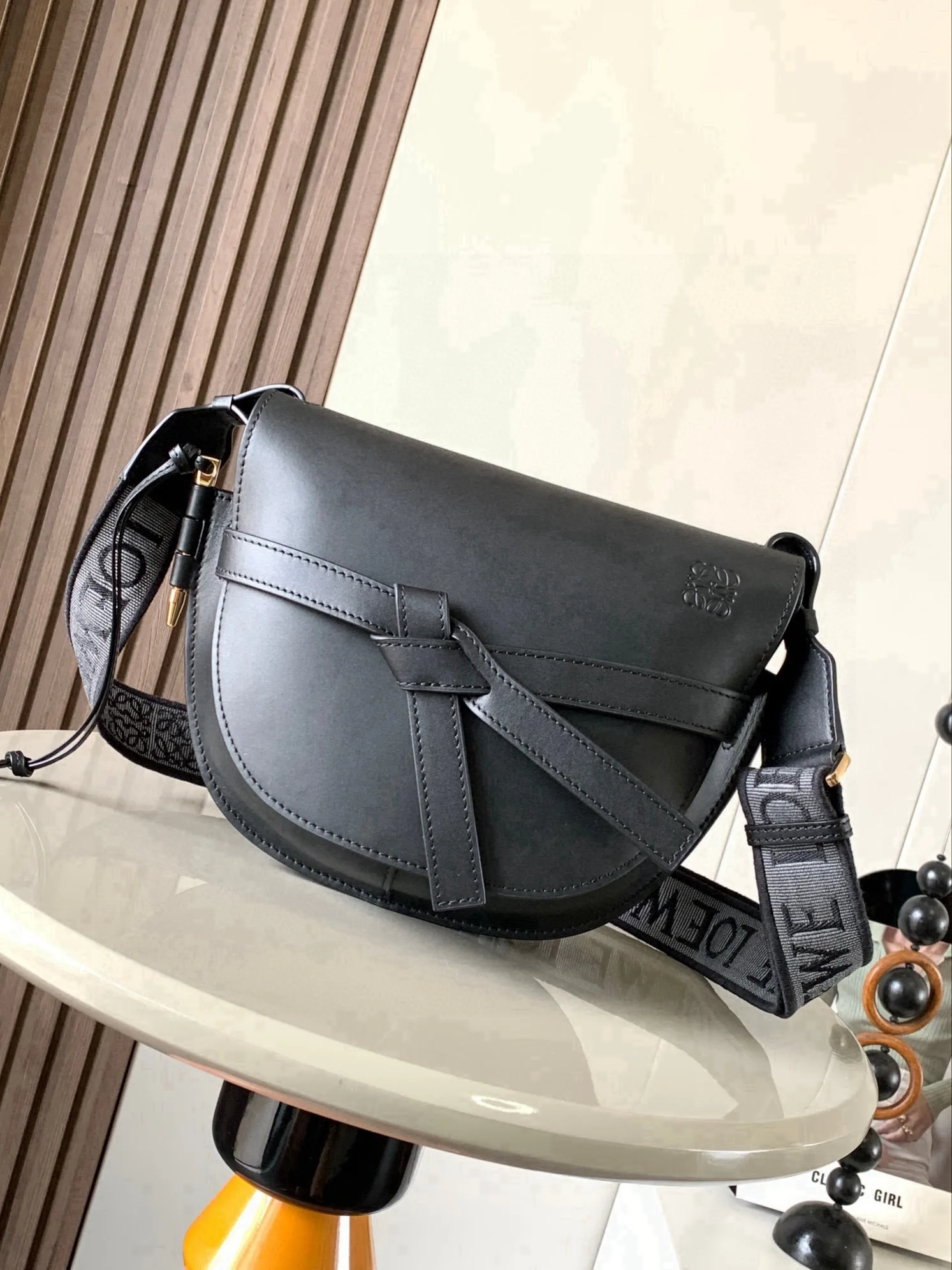 Loewe 9004 Letter Wide Shoulder Strap Saddle Bag Women s Crossbody Bag