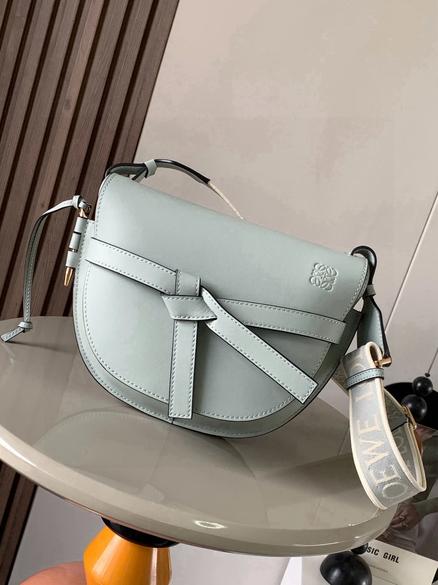 Loewe 9004 Letter Wide Shoulder Strap Saddle Bag Women s Crossbody Bag