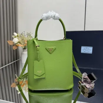 1BA212 Leather Handle Bucket Bag Women s Crossbody Bag Replica Prada womens bags