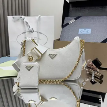 1BC204 Plain Leather Underarm Bag Women s Crossbody Bag Replica Prada womens bags