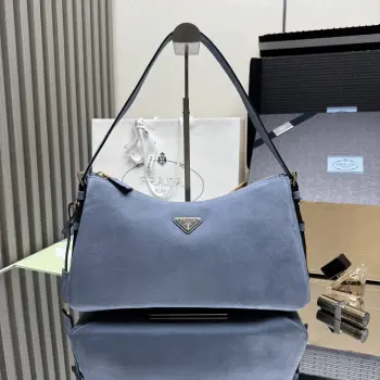 1BC231 Suede Underarm Bag Women s Crossbody Bag Replica Prada womens bags
