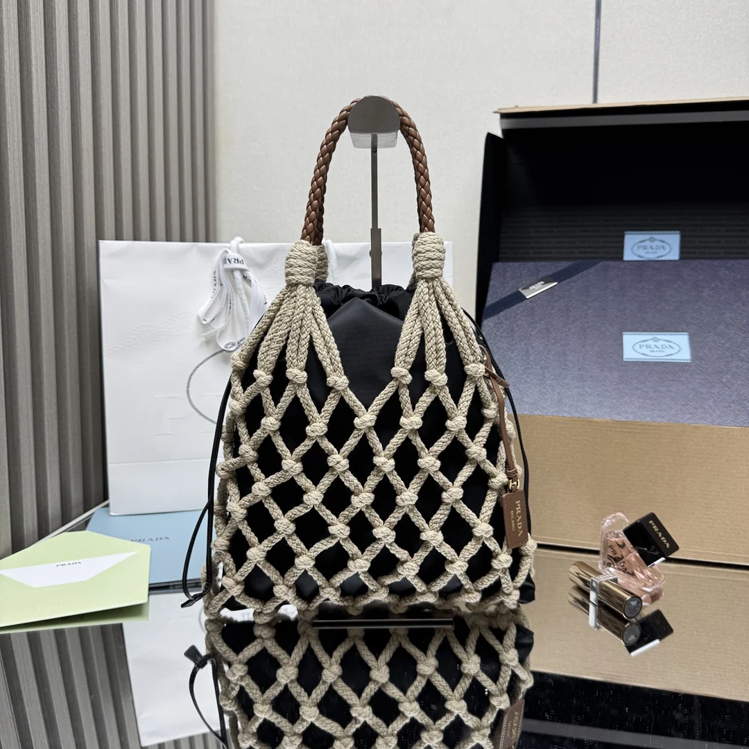 Prada 1BC111 Cotton Lace Handbag Women s Shoulder Bag Prada 1BC111 Cotton Lace Handbag Women s Shoulder Bag