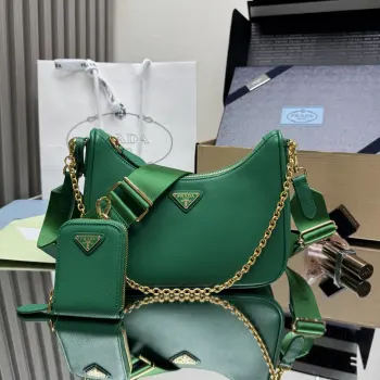 1BC204 Plain Leather Underarm Bag Women s Crossbody Bag Replica Prada womens bags