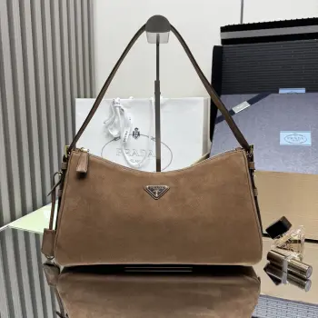 1BC231 Suede Underarm Bag Women s Crossbody Bag Replica Prada womens bags