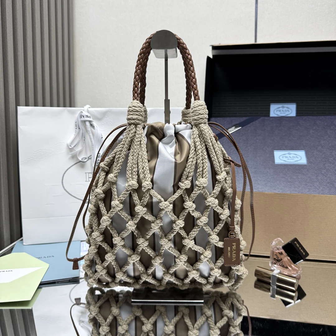 Prada 1BC111 Cotton Lace Handbag Women s Shoulder Bag Prada 1BC111 Cotton Lace Handbag Women s Shoulder Bag
