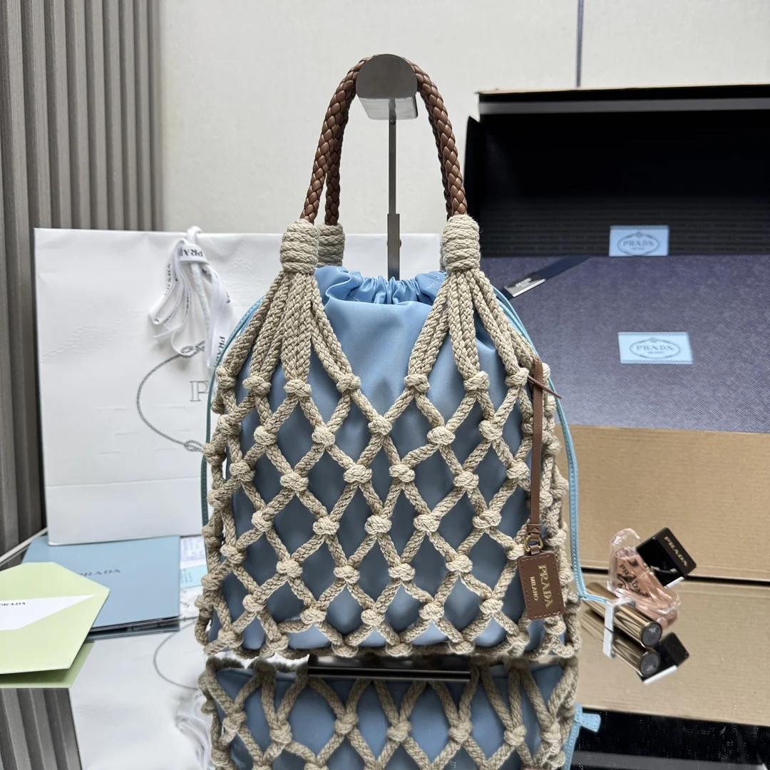 Prada 1BC111 Cotton Lace Handbag Women s Shoulder Bag Prada 1BC111 Cotton Lace Handbag Women s Shoulder Bag