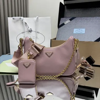 1BC204 Plain Leather Underarm Bag Women s Crossbody Bag Replica Prada womens bags