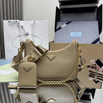 1BC204 Plain Leather Underarm Bag Women s Crossbody Bag Replica Prada womens bags