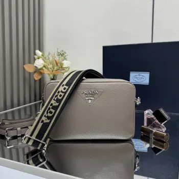 1BH082 Suede Leather Double Shoulder Strap Bag Women s Crossbody Bag Replica Prada womens bags